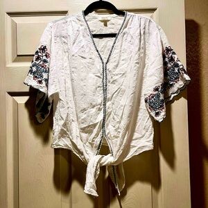 Max Studio Embroidered Top